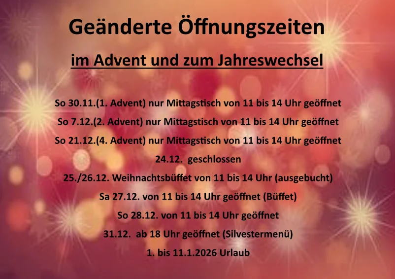 Jahreswechsel 2025/2026